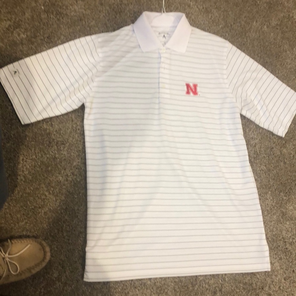 Men’s polo with Nebraska logo